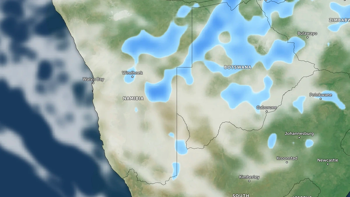 Satellite weather map of Southern Africa on January 4